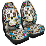 Los Angeles FC Car Seat Covers Custom Sugar Skull Car Accessories