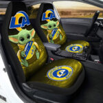 Los Angeles Rams Car Seat Covers Baby Yoda Car Accessories For Fan