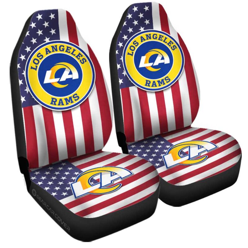 Los Angeles Rams Car Seat Covers Custom Car Decor Accessories