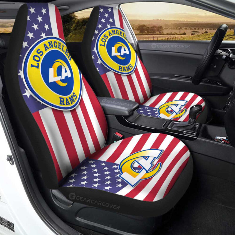 Los Angeles Rams Car Seat Covers Custom Car Decor Accessories