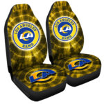 Los Angeles Rams Car Seat Covers Custom Tie Dye Car Accessories