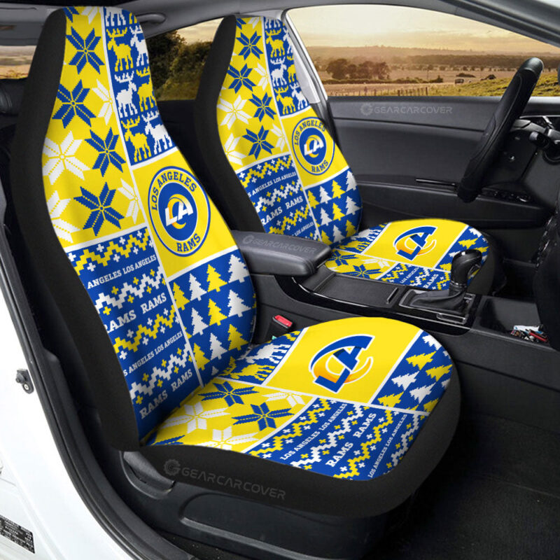 Los Angeles Rams Car Seat Covers Custom Ugly Style Car Accessories