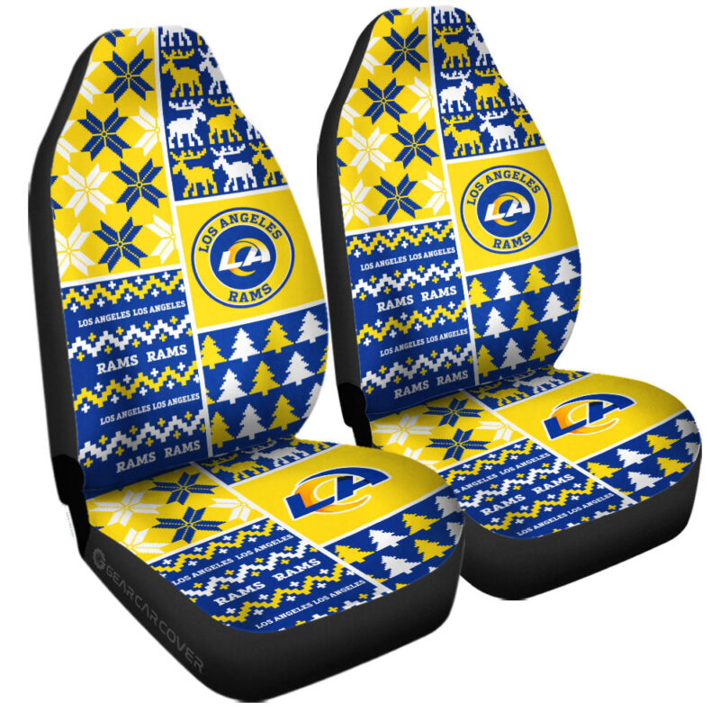 Los Angeles Rams Car Seat Covers Custom Ugly Style Car Accessories