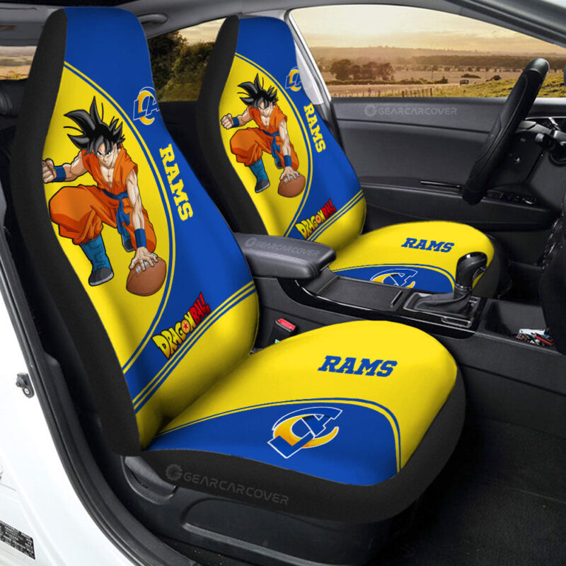 Los Angeles Rams Car Seat Covers Goku Car Accessories For Fans