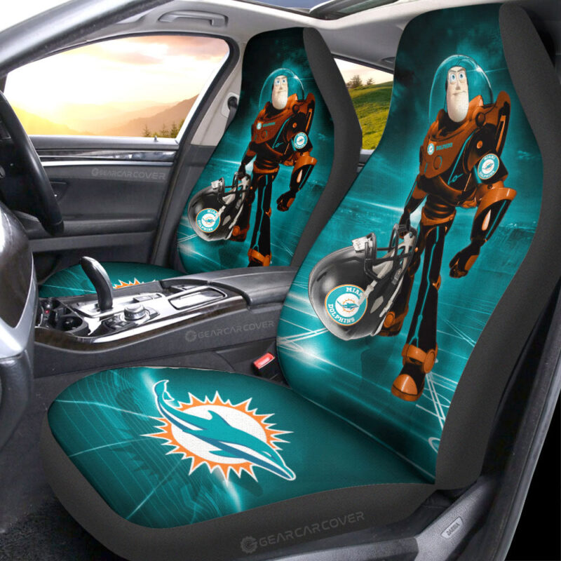 Miami Dolphins Car Seat Covers Buzz Lightyear Car Accessories For Fan