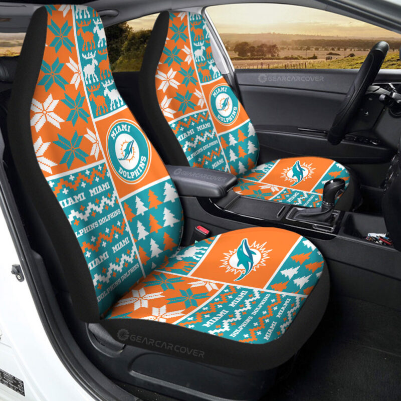 Miami Dolphins Car Seat Covers Custom Ugly Style Car Accessories