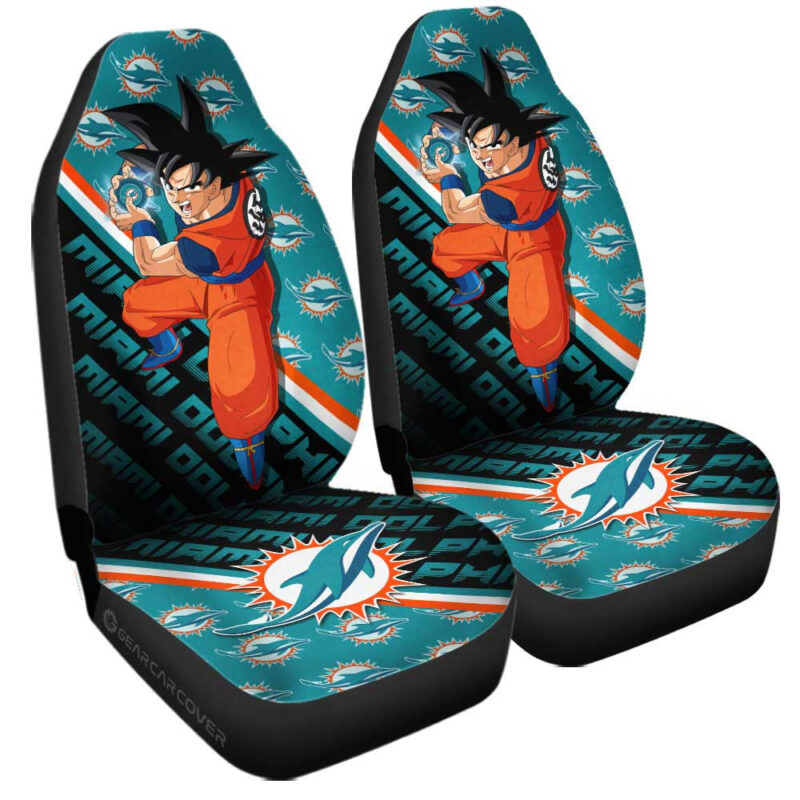Miami Dolphins Car Seat Covers Goku Car Accessories For Fans