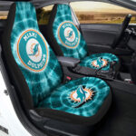 Miami Dolphinsv Car Seat Covers Custom Tie Dye Car Accessories