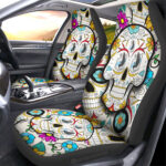 Minnesota United FC Car Seat Covers Custom Sugar Skull Car Accessories