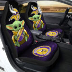 Minnesota Vikings Car Seat Covers Baby Yoda Car Accessories For Fan