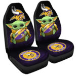 Minnesota Vikings Car Seat Covers Baby Yoda Car Accessories For Fan