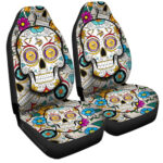 Minnesota Vikings Car Seat Covers Custom Sugar Skull Car Accessories