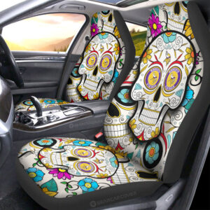 Minnesota Vikings Car Seat Covers Custom Sugar Skull Car Accessories