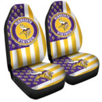 Minnesota Vikings Car Seat Covers Custom US Flag Style