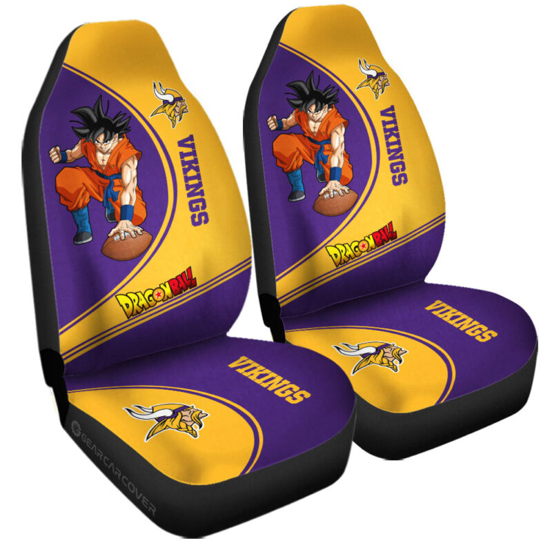 Minnesota Vikings Car Seat Covers Goku Car Accessories For Fans