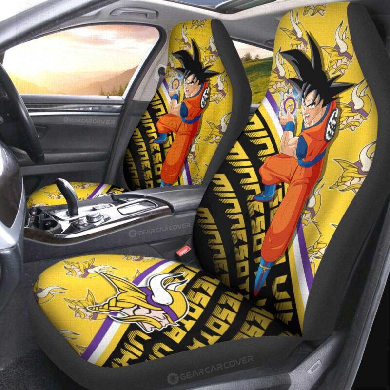Minnesota Vikings Car Seat Covers Goku Car Accessories For Fans