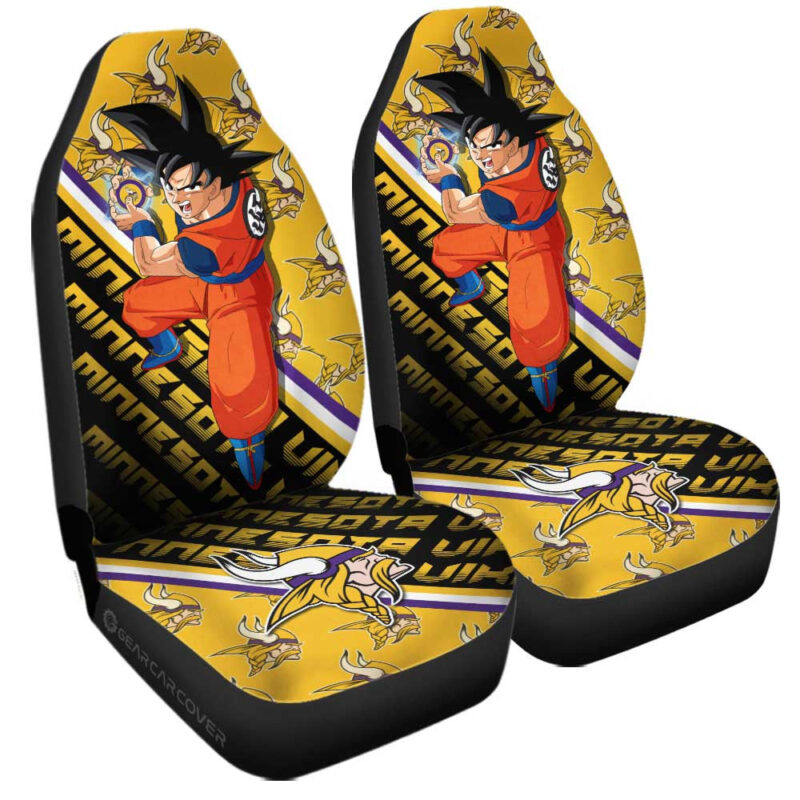 Minnesota Vikings Car Seat Covers Goku Car Accessories For Fans