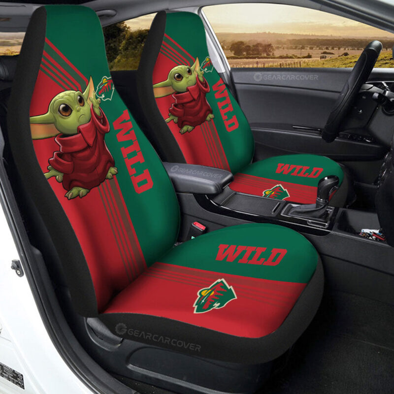 Minnesota Wild Car Seat Covers Baby Yoda Car Accessories