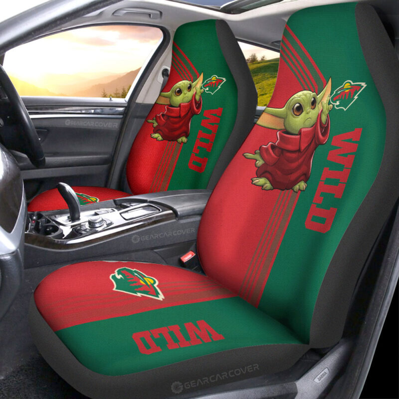 Minnesota Wild Car Seat Covers Baby Yoda Car Accessories