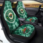 Minnesota Wild Car Seat Covers Custom Tie Dye Car Accessories