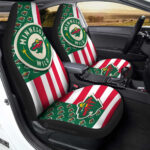 Minnesota Wild Car Seat Covers Custom US Flag Style