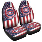 Montreal Canadiens Car Seat Covers Custom US Flag Style