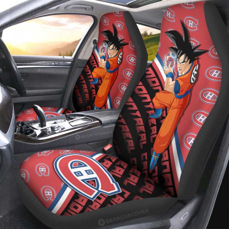 Montreal Canadiens Car Seat Covers Goku Car Decorations For Fans