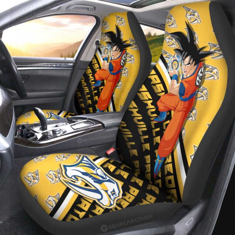 Nashville Predators Car Seat Covers Goku Car Decorations For Fans