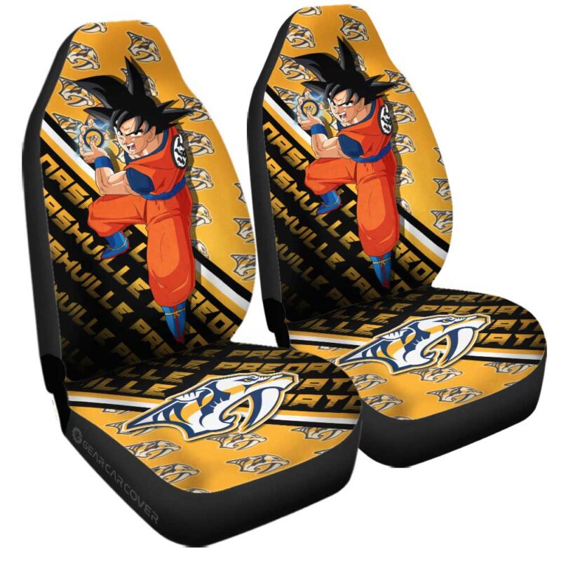 Nashville Predators Car Seat Covers Goku Car Decorations For Fans