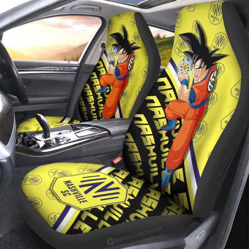 Nashville SC Car Seat Covers Goku Car Accessories For Fans