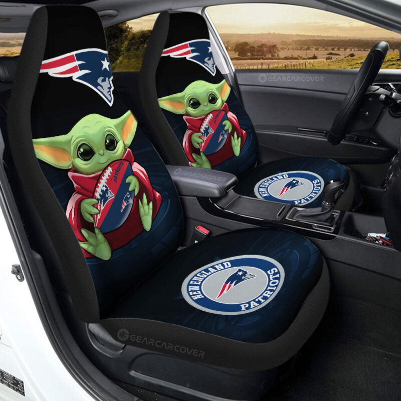 New England Patriots Car Seat Covers Baby Yoda Car Accessories For Fan