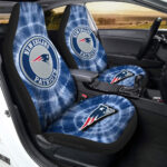 New England Patriots Car Seat Covers Custom Tie Dye Car Accessories