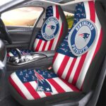 New England Patriots Car Seat Covers Custom US Flag Style