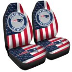 New England Patriots Car Seat Covers Custom US Flag Style