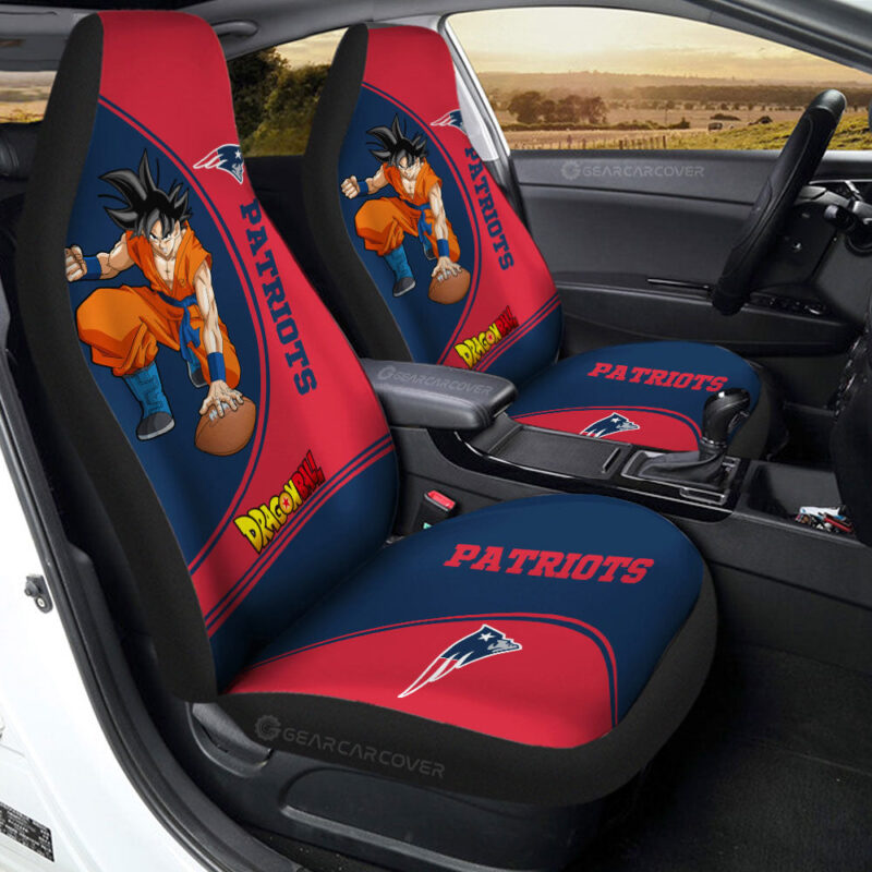 New England Patriots Car Seat Covers Goku Car Accessories For Fans