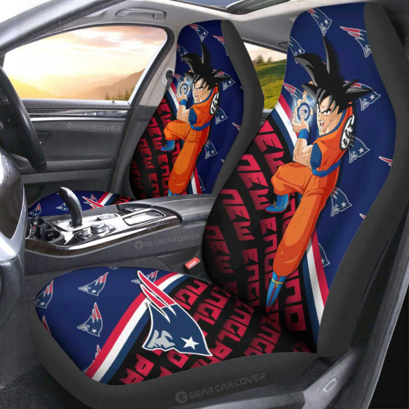 New England Patriots Car Seat Covers Goku Car Accessories For Fans