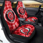 New Jersey Devils Car Seat Covers Custom Tie Dye Car Accessories