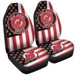 New Jersey Devils Car Seat Covers Custom US Flag Style