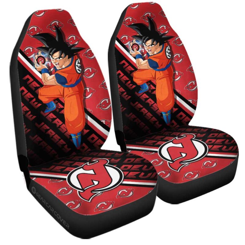 New Jersey Devils Car Seat Covers Goku Car Decorations For Fans