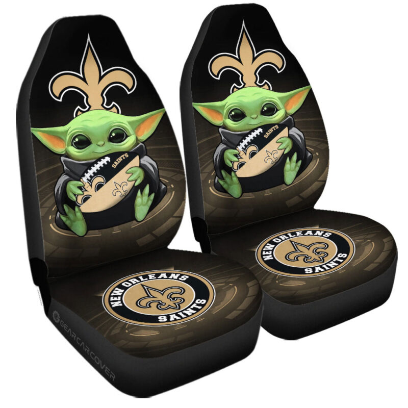 New Orleans Saints Car Seat Covers Baby Yoda Car Accessories For Fan
