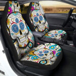 New York City FC Car Seat Covers Custom Sugar Skull Car Accessories