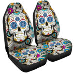 New York City FC Car Seat Covers Custom Sugar Skull Car Accessories