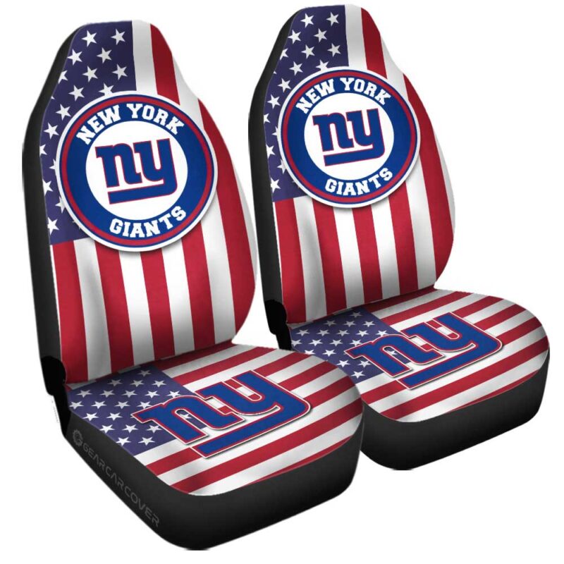 New York Giants Car Seat Covers Custom Car Decor Accessories