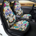 New York Giants Car Seat Covers Custom Sugar Skull Car Accessories