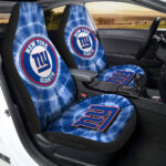 New York Giants Car Seat Covers Custom Tie Dye Car Accessories