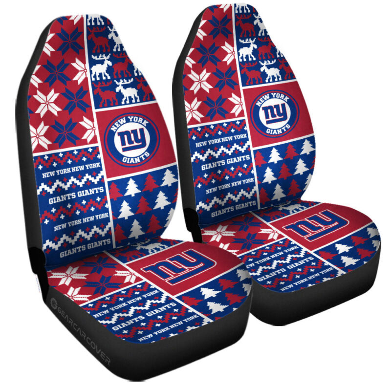 New York Giants Car Seat Covers Custom Ugly Style Car Accessories