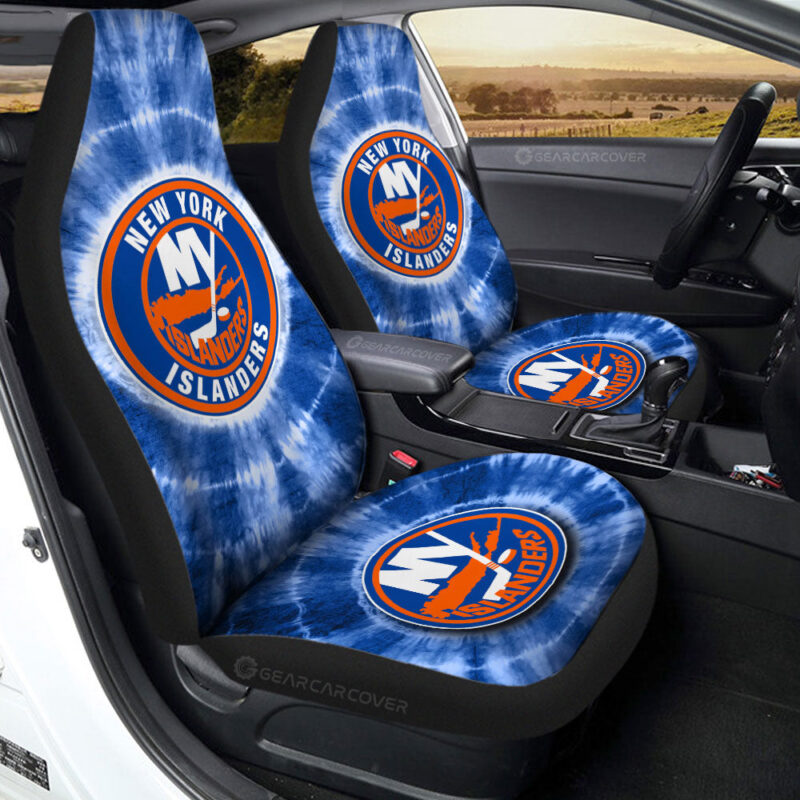 New York Islanders Car Seat Covers Custom Tie Dye Car Accessories