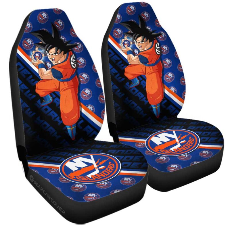New York Islanders Car Seat Covers Goku Car Decorations For Fans