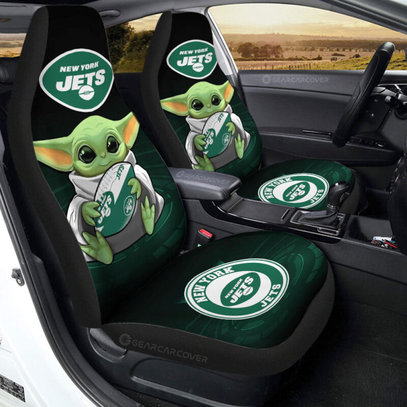 New York Jets Car Seat Covers Baby Yoda Car Accessories For Fan