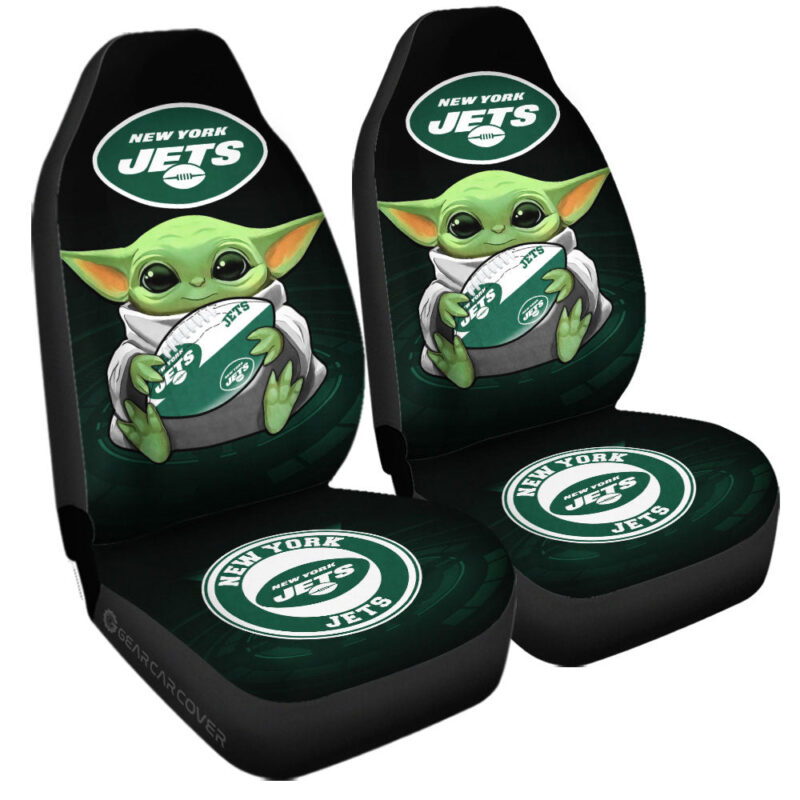 New York Jets Car Seat Covers Baby Yoda Car Accessories For Fan